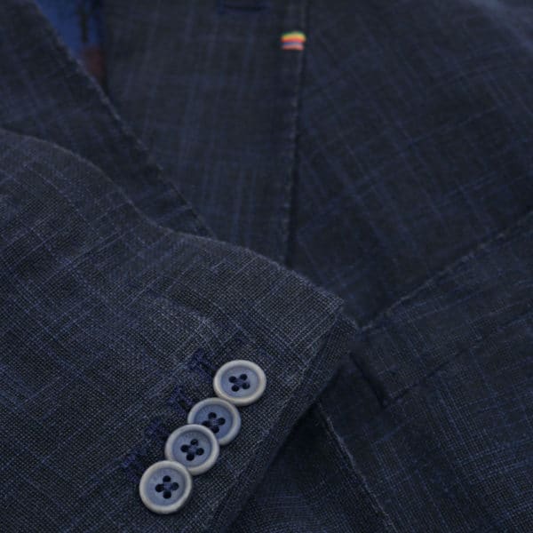 Navy blazer manuel ritz slub jacket button detail