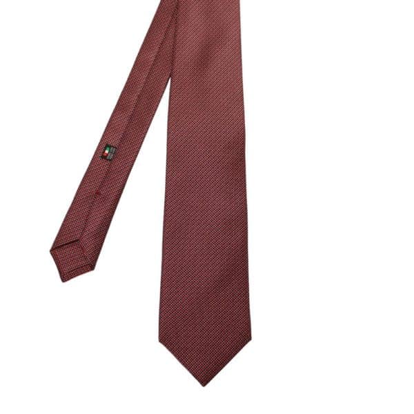 Silvio Fiorello Check Tie Burgundy 2