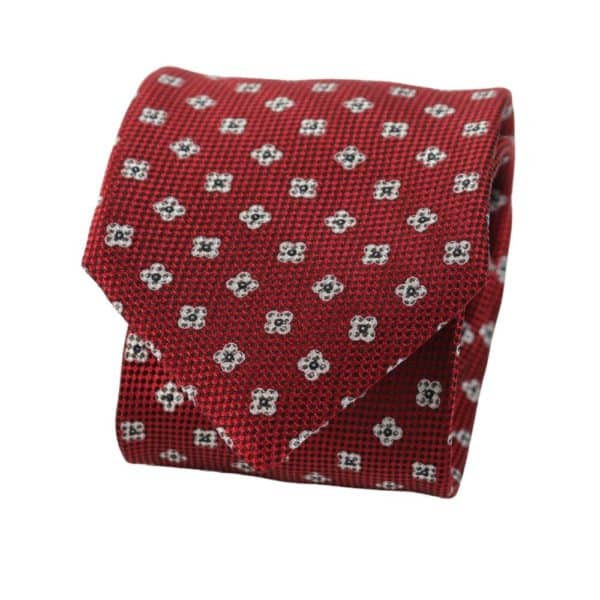 Silvio Fiorello Square and Diamond Flower Tie