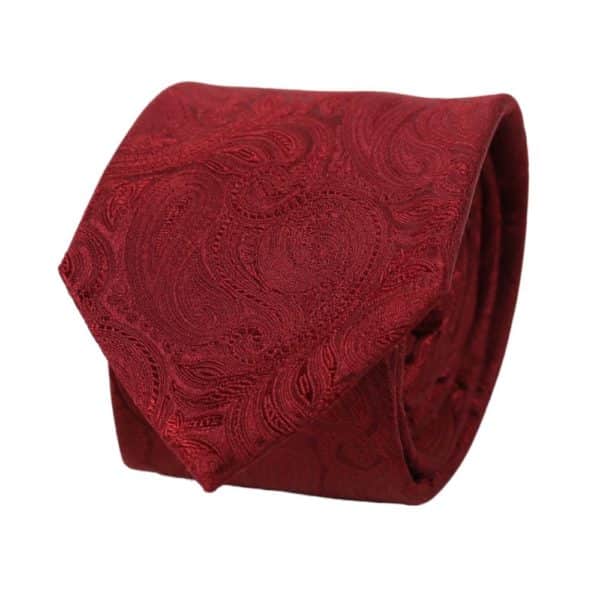 Warwicks paisley tie red