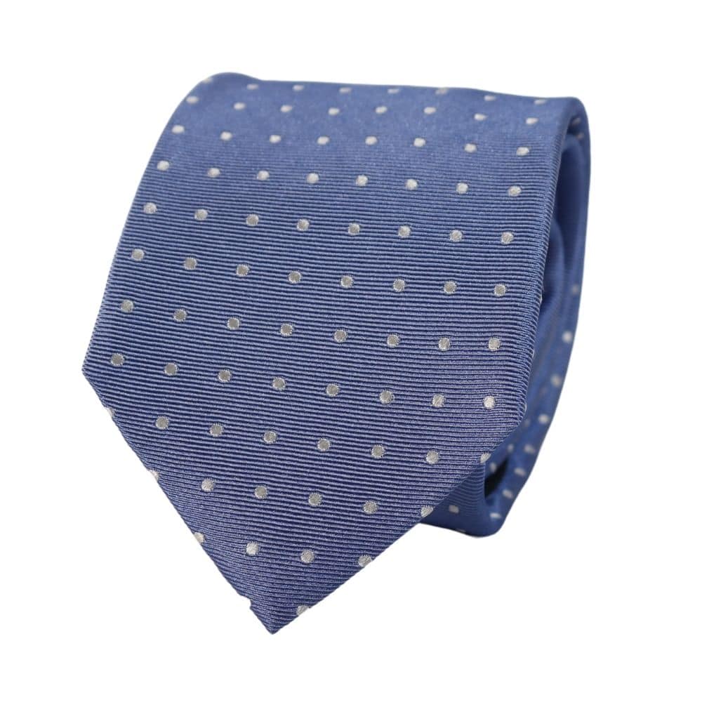 Warwicks polka dot tie blue