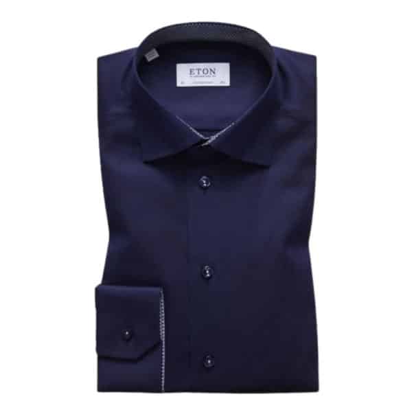 eton micro panda insert shirt navy CONTEMPORARY