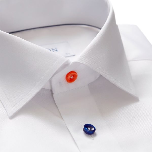 eton shirts contemporary fit white eton shirt with multicoloured buttons p27878 142427 image