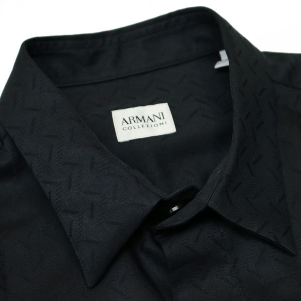 Armani Collezioni shirt black collar 1