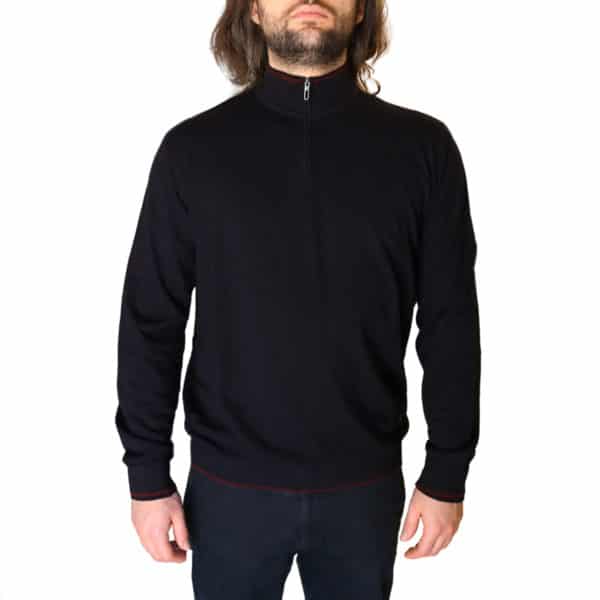 Armani jeans half zip jumper navy