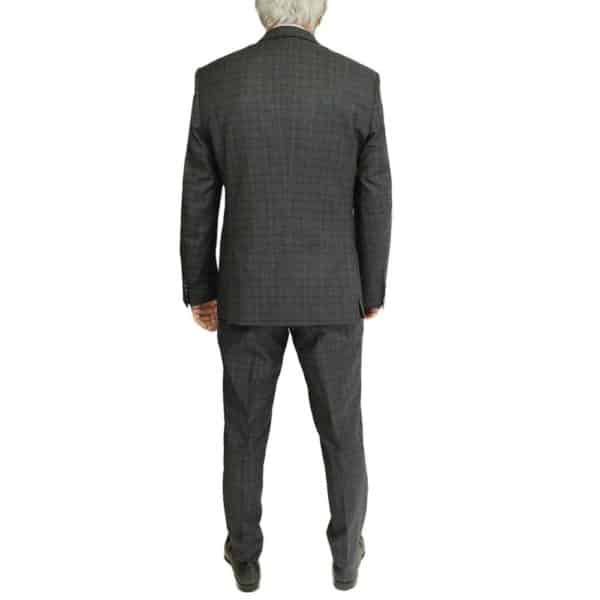 BOSS GREY RED CHECK SUIT 1