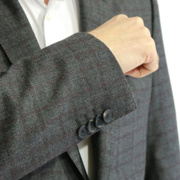 BOSS GREY RED CHECK SUIT 3