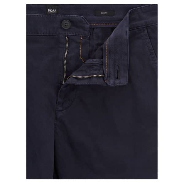 BOSS Slim fit chino shorts in double dyed stretch satin in Navy1