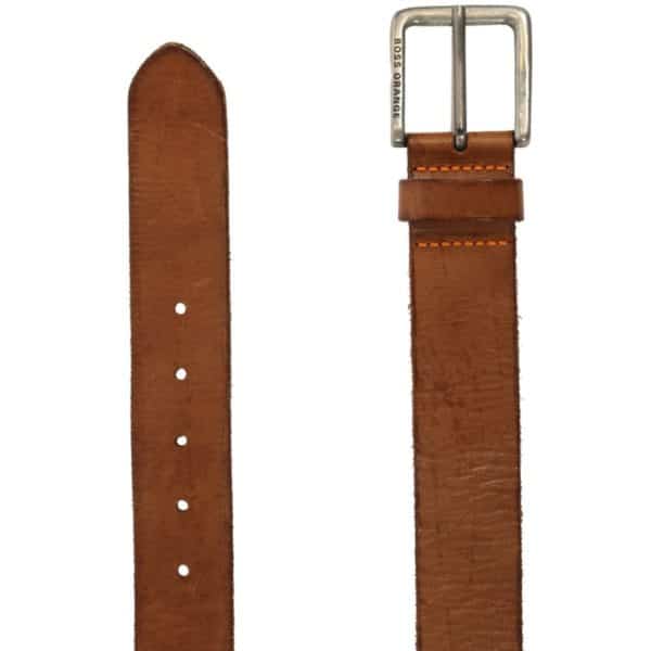 Boss Jeek Leather Belt Tan detail 1