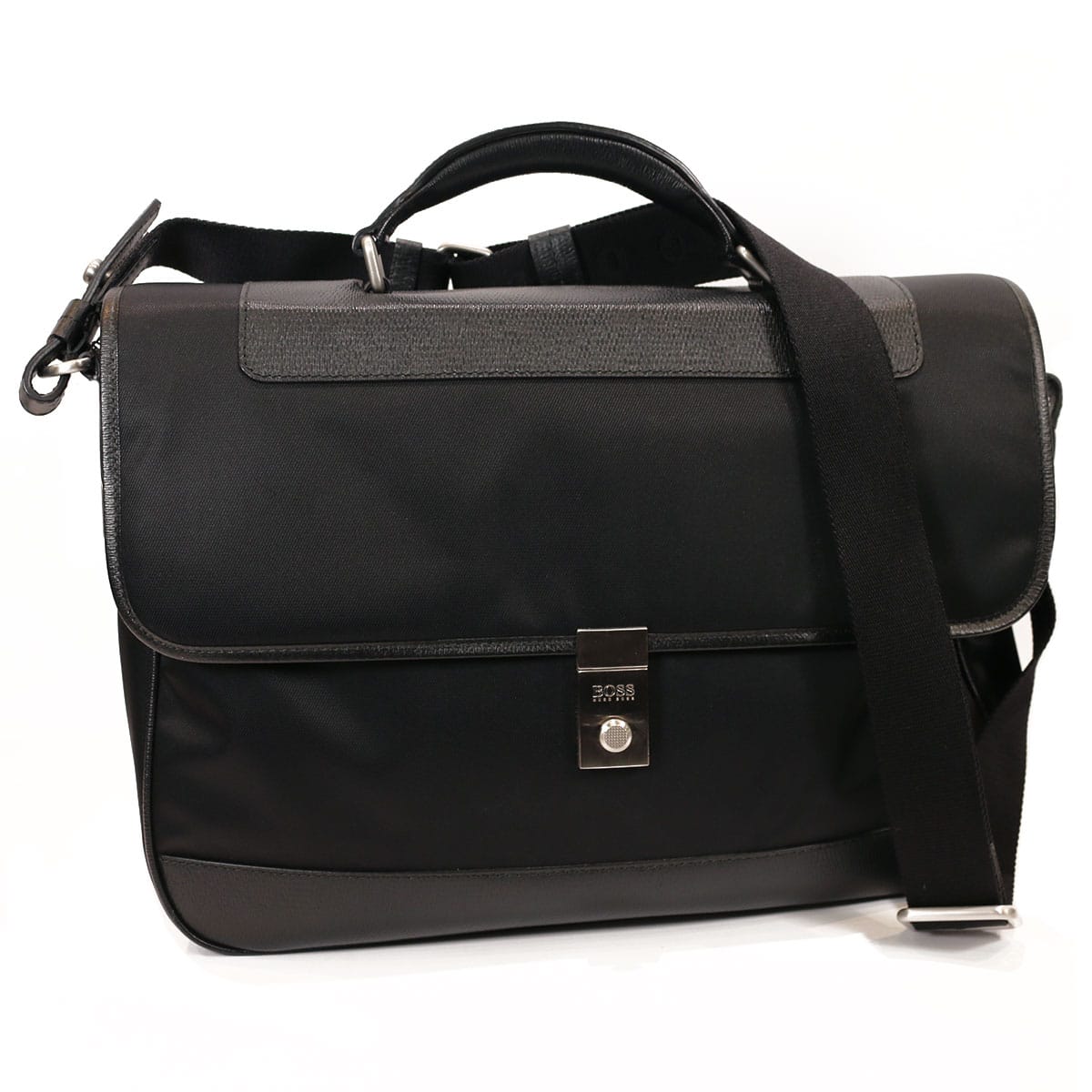 BOSS MOLT BLACK BRIEFCASE | Menswear Online