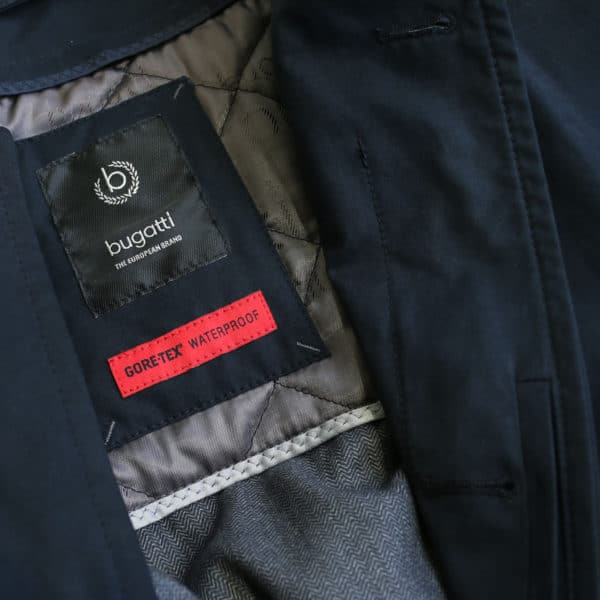 Bugatti waterproof coat navy logo