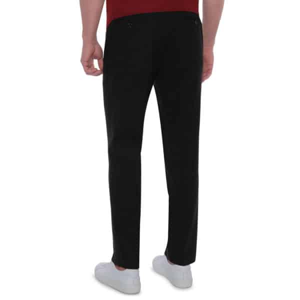 CANALI FORMAL WOOL TROUSERS BLACK back