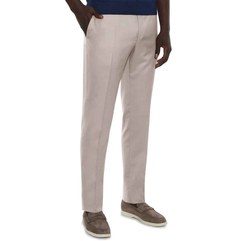 CANALI FORMAL WOOL TROUSERS IN BEIGE2