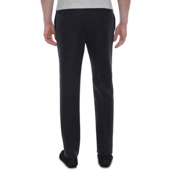 CANALI FORMAL WOOL TROUSERS IN CHARCOAL back2