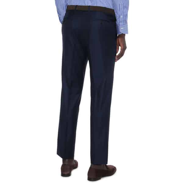 CANALI FORMAL WOOL TROUSERS IN NAVY back 2