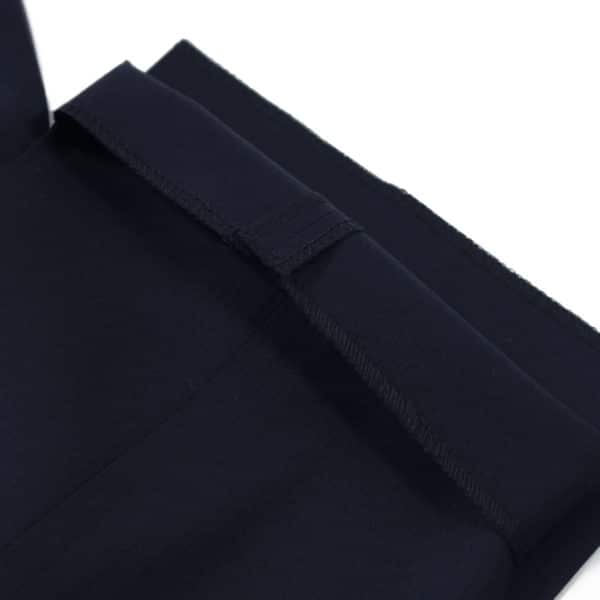 CANALI FORMAL WOOL TROUSERS IN NAVY hem1