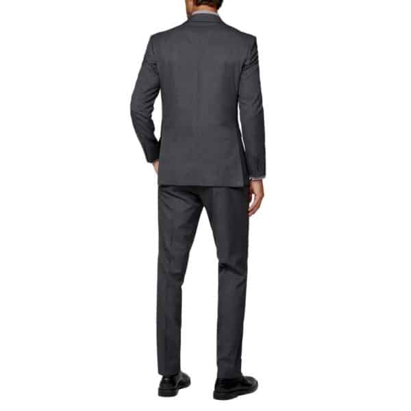 CANALI dice check charcoal suit back 2 1