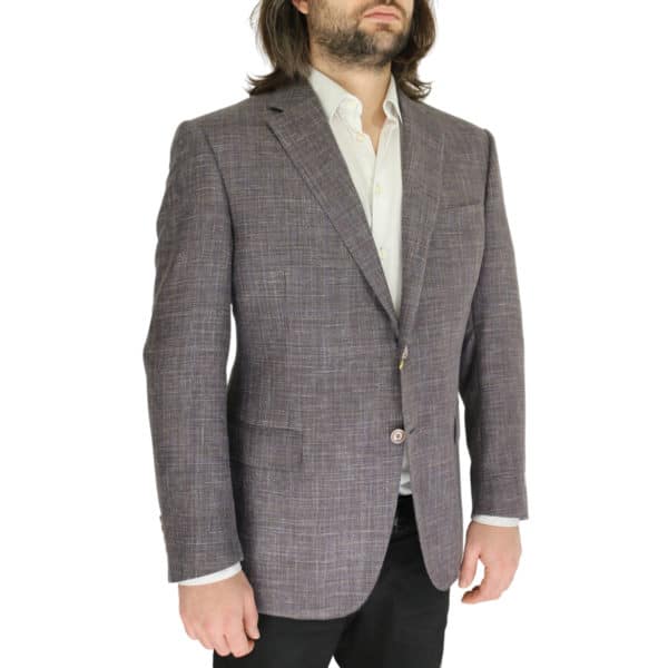Canali grey textured jacket side