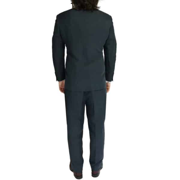 Canali silk and linen suit charcoal back