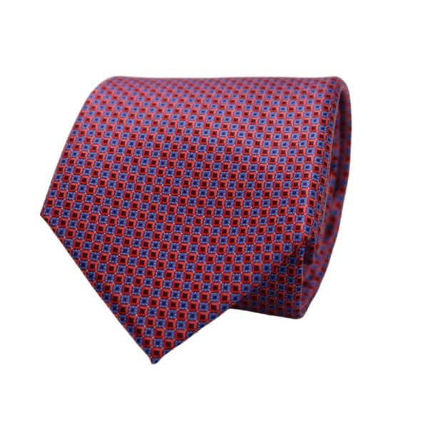 Canali squares tie red blue 1