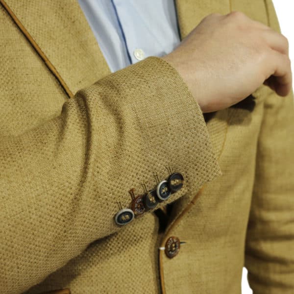Circle of Gentlemen blazer jacket beige button detail