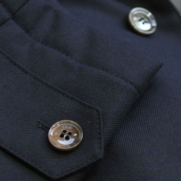 Eduard Dressler navy raincoat sleeve detail2