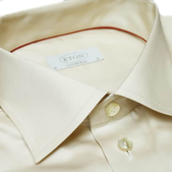 Eton shirt french cuff beige collar