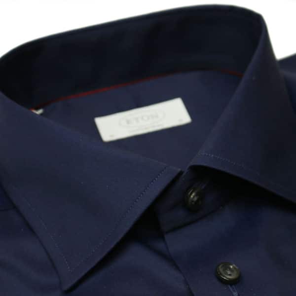 Eton shirt signature twill navy collar