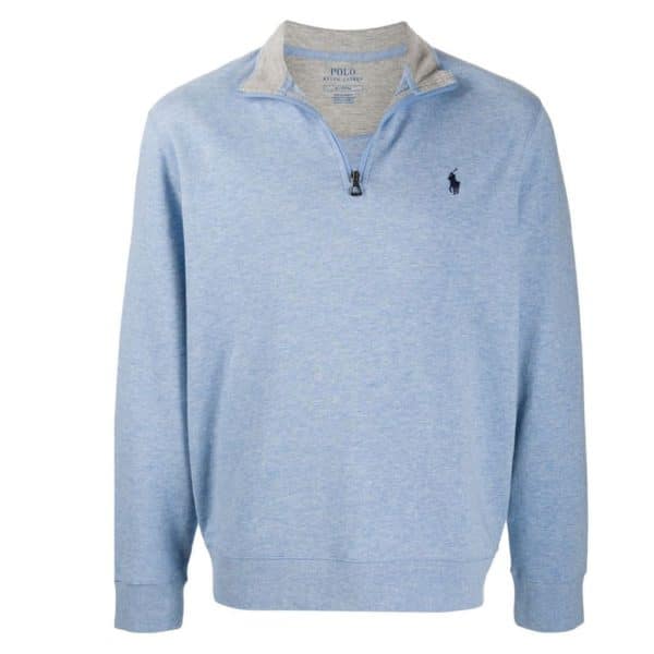 POLO RALPH LAUREN LOGO HALF ZIP SWEATSHIRT