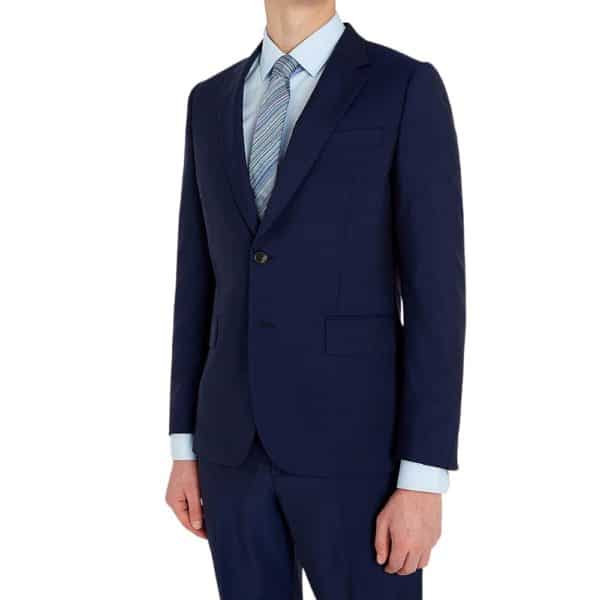 Paul Smith Mens Slim Fit dark blue Wool Mohair Suit front