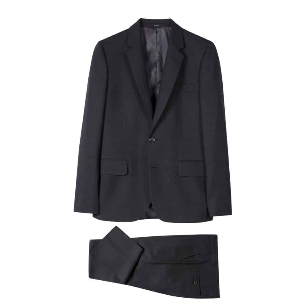 Paul Smith Mens Tailored Fit wool suit in Charcoal all