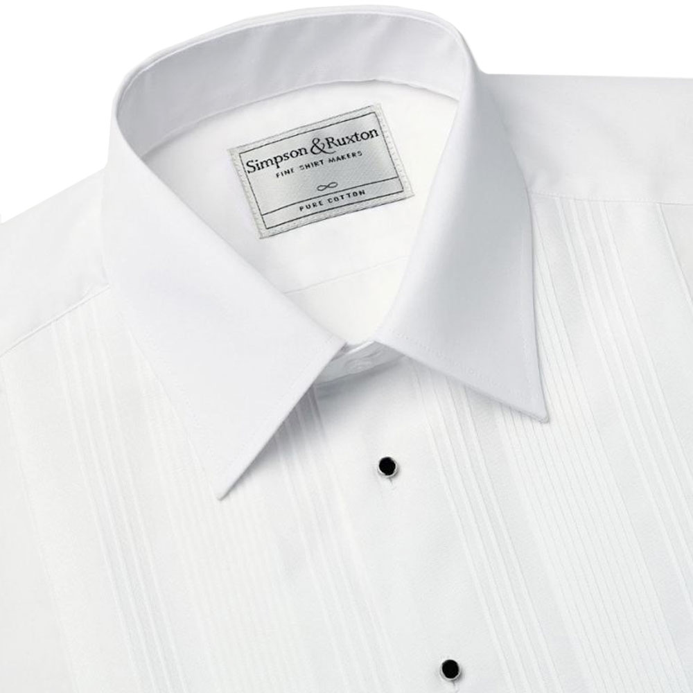 SIMPSON and RUXTON Rome White Regular Collar Dress Shirt 1