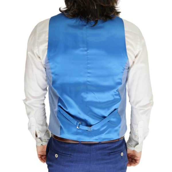Without Prejudice vest blue back