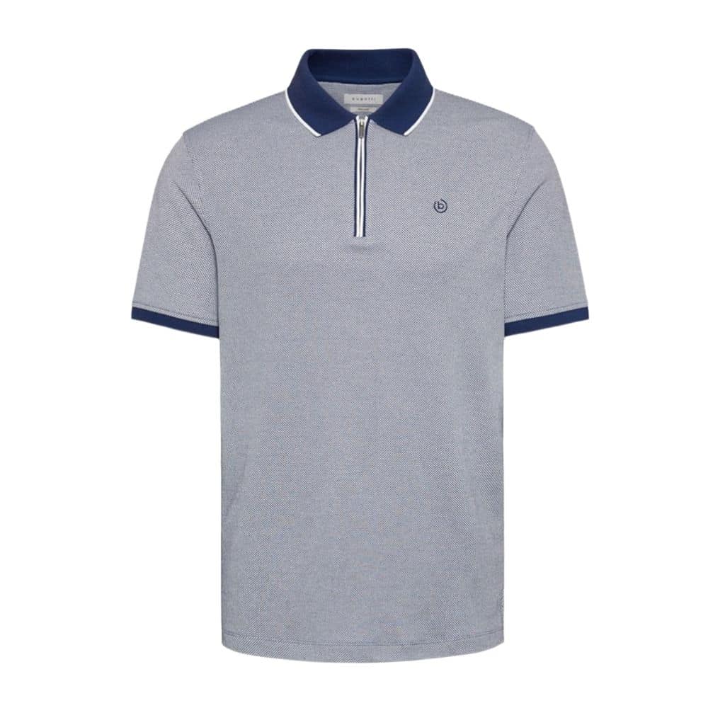 bugatti zip neck polo shirt