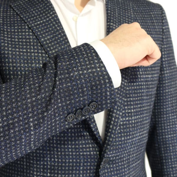 Canali Armani jacket navy with silver dots buttons