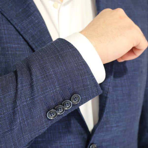 Canali fine textured blue jacket buttons