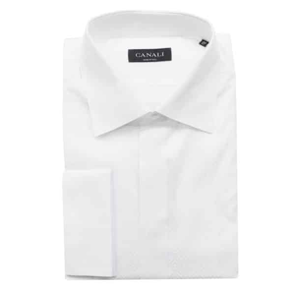 Canali formal shirt diagonal stitching1