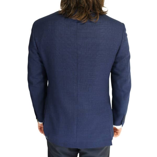 Canali jacket navy fine textured back