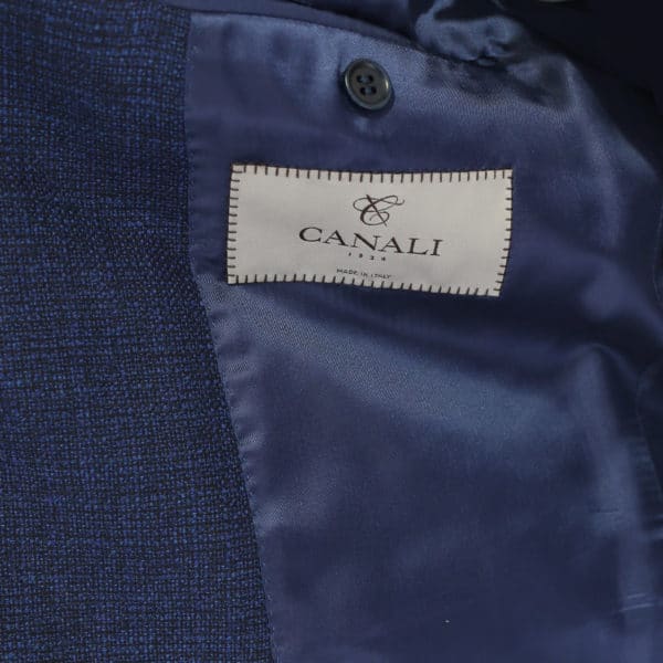 Canali jacket navy fine textured lining