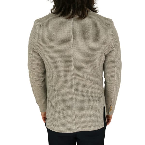 Circolo beige small pattern jersey jacket back