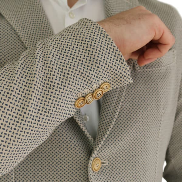 Circolo beige small pattern jersey jacket buttons