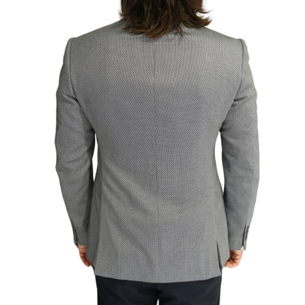 Emporio Armani grey textured blazer jacket