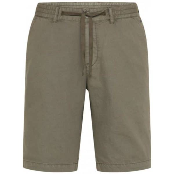 FYNCH HATTON Casual Fit Cargo Shorts in olive front 2