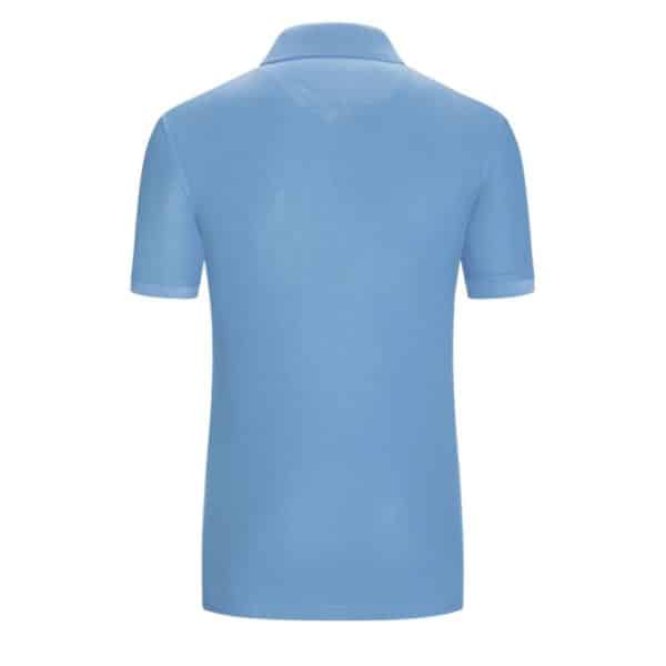 Fynch Hatton Polo shirt in Sky Blue Rear