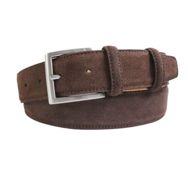 ROBERT CHARLES CHESTNUT SUEDE BELT BROWN