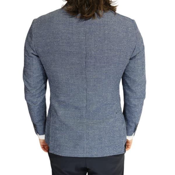 Roy Robson jacket micro pattern blue back