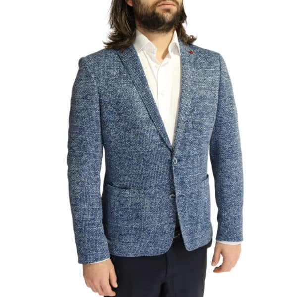Roy Robson jacket speckled navy side