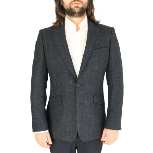 Warwicks navy windowpane jacket