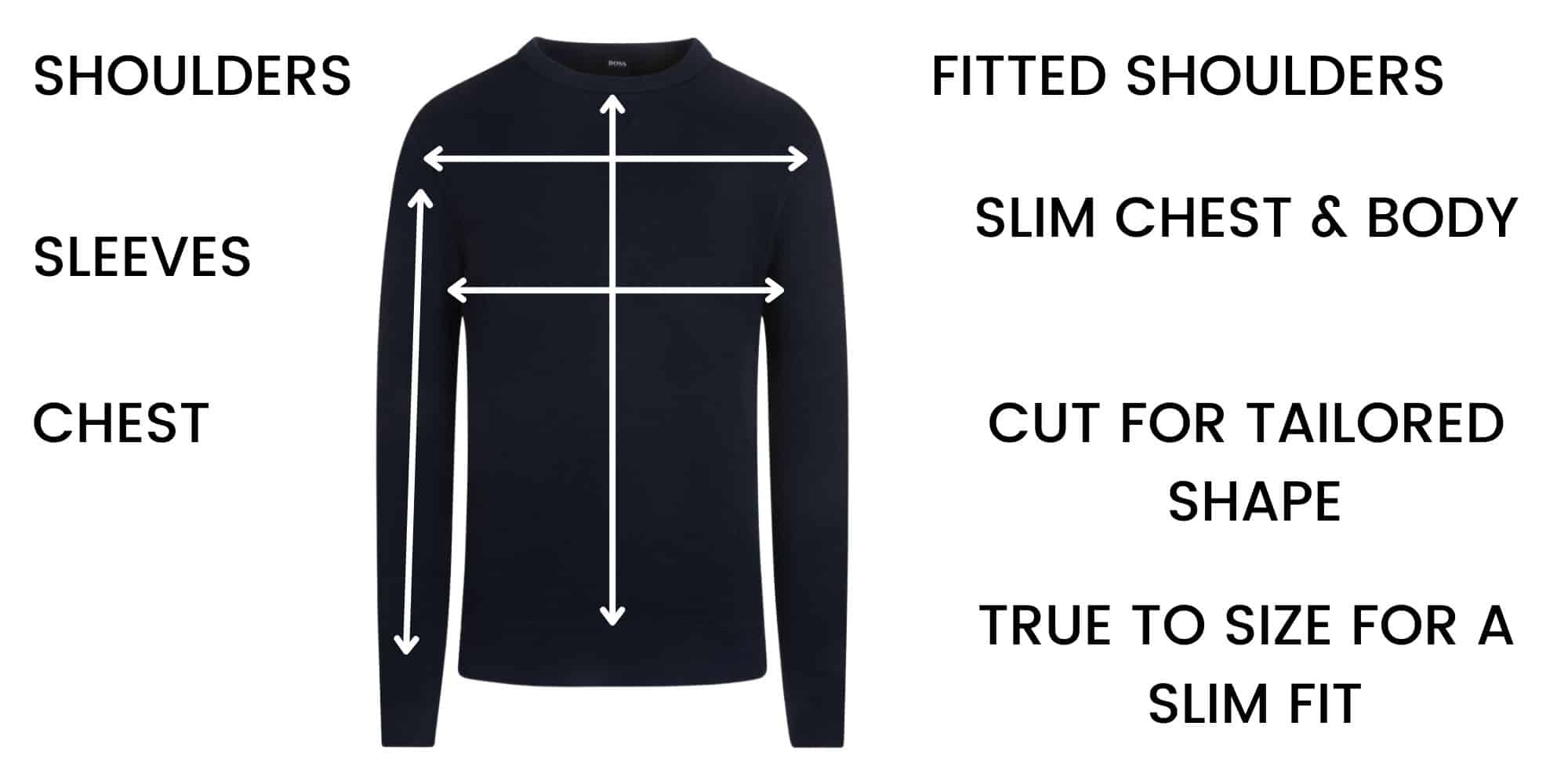 Boss Knitwear/Sweatshirt Chart