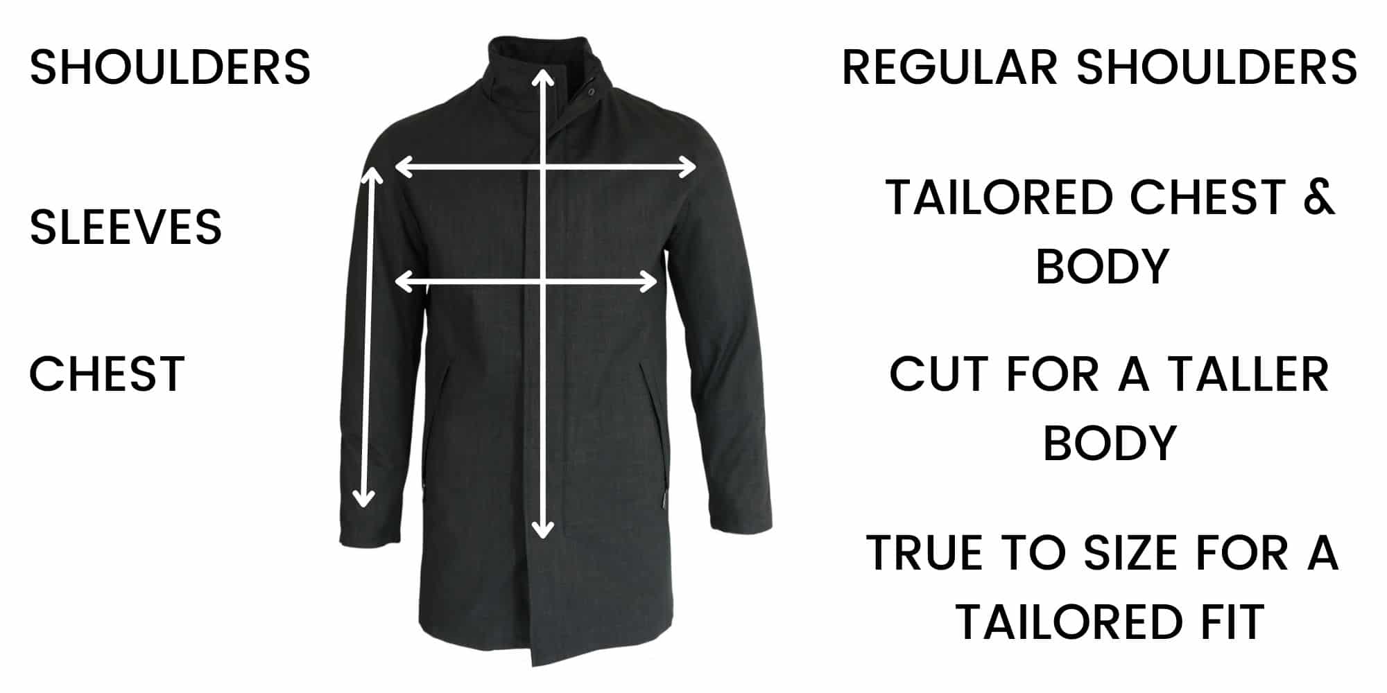 Bugatti Overcoats/Raincoats Size Guide